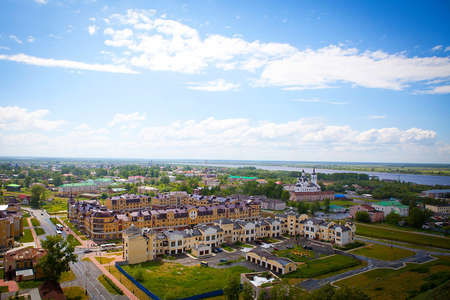 life of a provincial town on the banks of the riverの写真素材