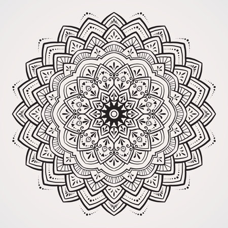 mandala motif blends luxurious royal nuances seems elegantのイラスト素材