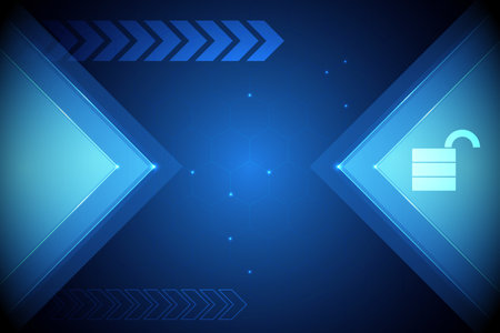 Background of Unlock Access Technology. Blueのイラスト素材