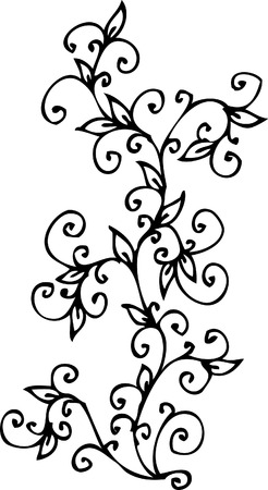 Floral vignette. Eau-forte 105.のイラスト素材