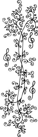 Musical vignette. Eau-forte 203.のイラスト素材