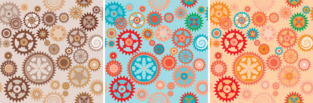 Clock cogwheels pattern setのイラスト素材