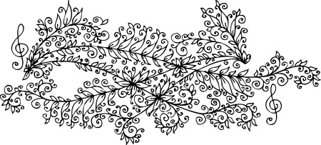 Musical vignette. Eau-forte 303.のイラスト素材