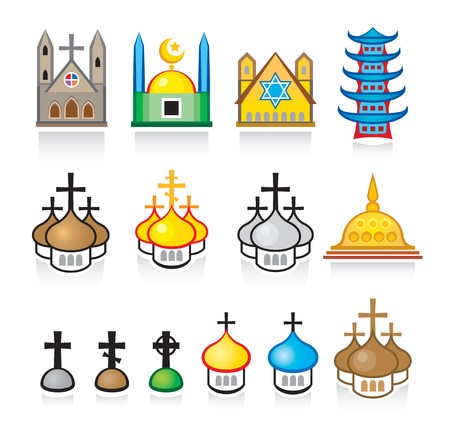 Religious Temples and Worship Placesのイラスト素材