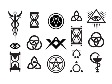 Mystique Symbols set VI. Medieval Magic Stampsのイラスト素材