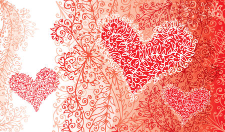  Valentine Love Red Heart Card のイラスト素材