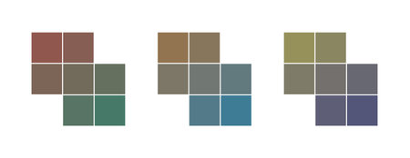 Analogue shades colors, Spectral harmonic scheme.
