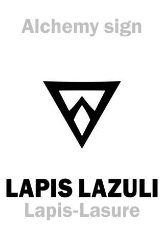 Alchemy Alphabet: LAPIS LAZULI ( < arab.: "LÄjevard's stone", Lapis-Lasure, Lazurium), Lâasure, Ultramarine, Afghanistan's Azure. Lazurite: [Na[(AlSiOâ)SOâ]. 2nd: CÃ¦ruleum, Azurite: [Cuâ(COâ)â(OH)â].のイラスト素材