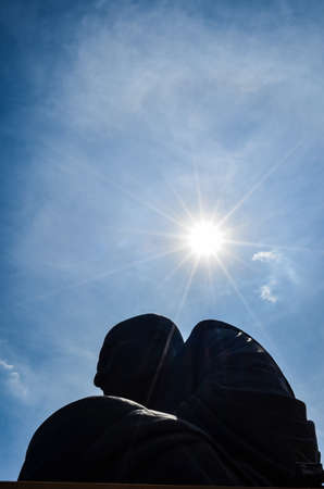 HUAHIN, THAILAND - FEBRUARY 12, 2012: Statue luang pu thuat huay mongkol temple the largest in the world.の写真素材
