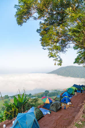 PHETCHABOON, THAILAND - OCTORBER 24, 2015: Season of tourists to Season of tourists to Phu Thap berk. Phetchabun, Thailandのeditorial素材