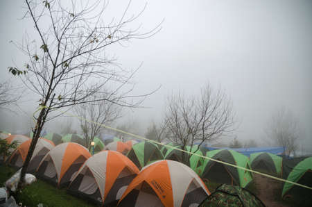 PHETCHABOON, THAILAND - OCTORBER 24, 2015: Season of tourists to Season of tourists to Phu Thap berk. Phetchabun, Thailandのeditorial素材