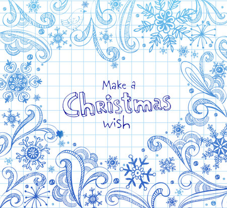 Frame with place for your text in heart shape. Elegant Christmas card.のイラスト素材