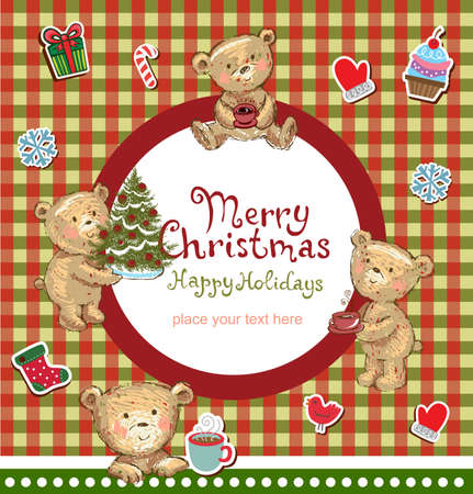 Merry Christmas greetings.のイラスト素材