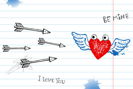 Valentine doodlesのイラスト素材