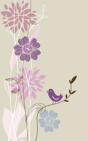 Floral cardのイラスト素材