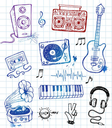 Music doodlesのイラスト素材