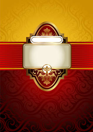 Vintage gold frameのイラスト素材