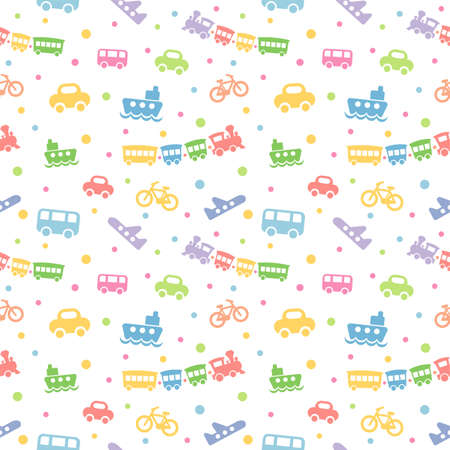Seamless pattern toy-transportの写真素材