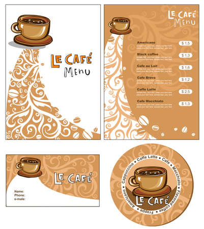 Corporate style for cafe or shop.のイラスト素材