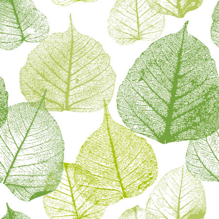 Seamless floral pattern with leaves.のイラスト素材