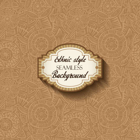 Ethnic style seamless background with the abstract patternsのイラスト素材