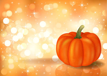 Festive background with pumpkin for Halloween or Thanksgiving Day, a vectorial formatのイラスト素材