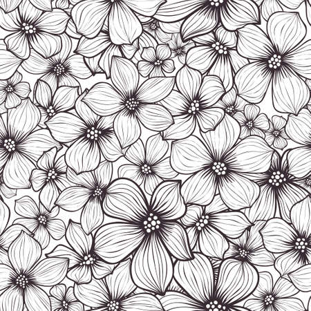Floral Seamless backgroundのイラスト素材