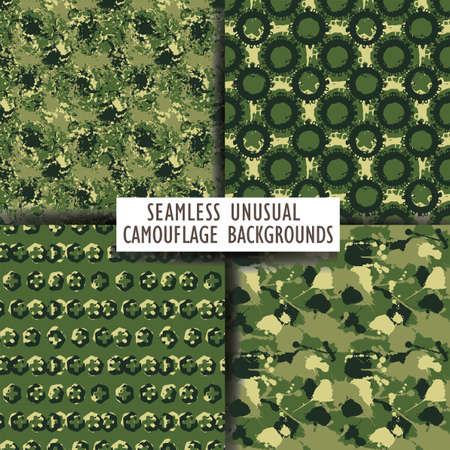 Seamless backgrounds of a camouflageのイラスト素材