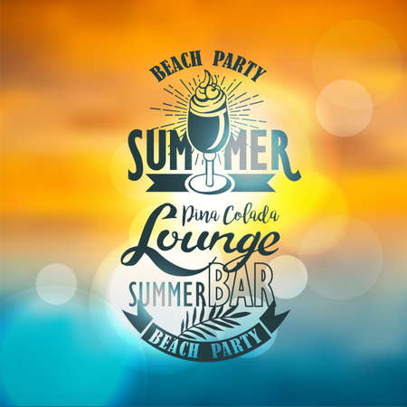 Banner for summer beach vacationのイラスト素材