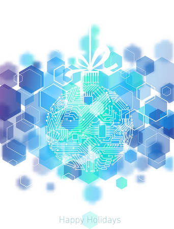 Hi-tech Christmas backgroundのイラスト素材