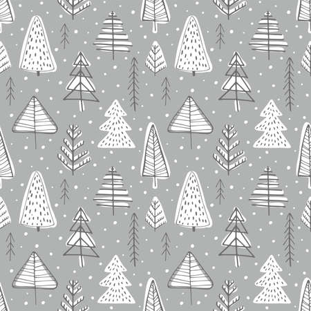 Winter seamless backgroundのイラスト素材