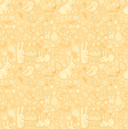 Cute Easter seamless patternのイラスト素材