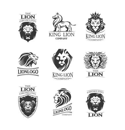 Emblems with Lionsのイラスト素材