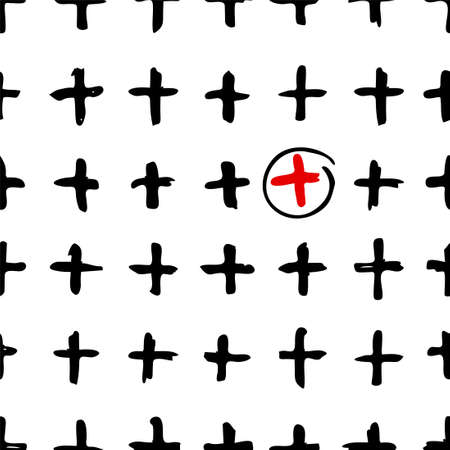 Abstract seamless hand-drawn patternのイラスト素材