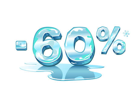 - 60 percent Icy numbersのイラスト素材