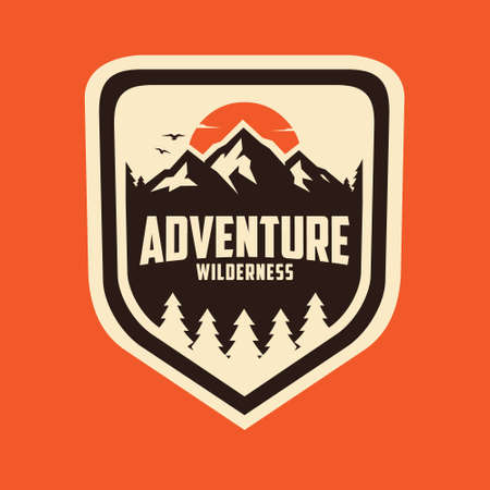 Adventure Outdoor Camping Emblem Set Logo Design Templateのイラスト素材