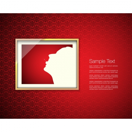 frame on wallのイラスト素材