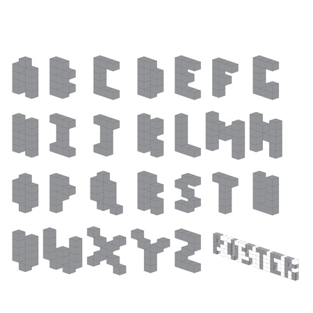 Cube Fontのイラスト素材