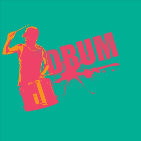 Drummer in vector formatのイラスト素材