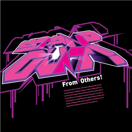 Stand Out graffitiのイラスト素材