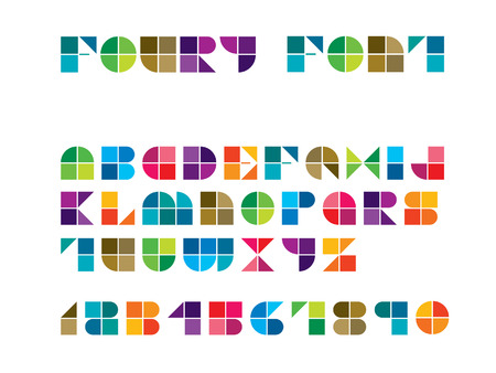 Foury Line Fontのイラスト素材