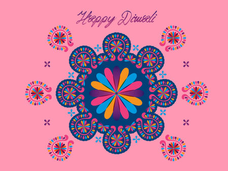 Deepavali Kolam Designのイラスト素材