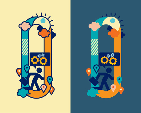 fonticon typeface - Oのイラスト素材