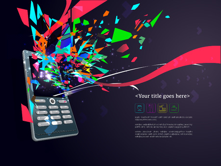 Generic phone prism explosionのイラスト素材