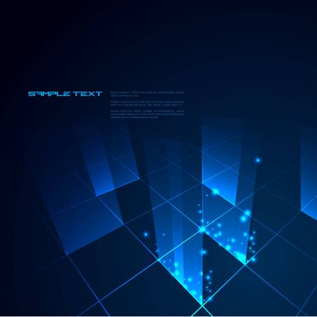 Cube with light design templateのイラスト素材