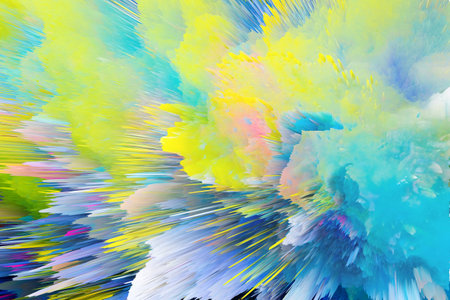 Abstract art of colorful explosion momentsの写真素材