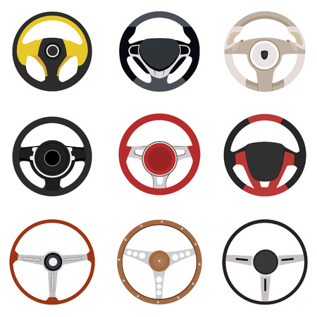 Vehicle steering wheel vectorのイラスト素材