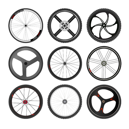 Bicycle Wheel, vector setのイラスト素材