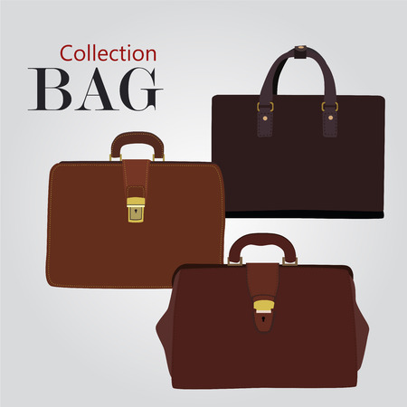 Collection bags Illustration setのイラスト素材