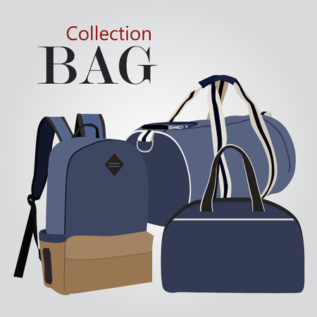 Collection bags Illustration setのイラスト素材